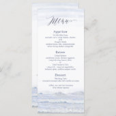 Programme Mariage sur la plage, Mariage d'aquarelle bleu bla (Devant / Derrière)