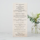 Programme Mariage sur le sable de la plage océan bleu rétro (Debout devant)