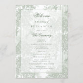 Programme Mariage Toile de Paysage Vert Sauge Classique (Devant)