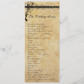Programme Mariage Tourbillons Renaissance Médiévale Rustique (Dos)