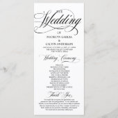 Programme Mariage Tout en Un Script Moderne Noir et Blanc (Devant)