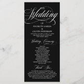 Programme Mariage Tout en Un Script Moderne Noir et Blanc (Devant)