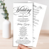 Programme Mariage Tout en Un Script Moderne Noir et Blanc