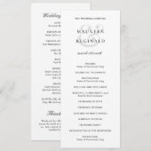 Programme Mariage Traditionnel Élégant (Devant / Derrière)