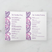 Programme Mariage traditionnel indien Paisley et rose (Intérieur)