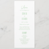 Programme Mariage turquoise (Devant)