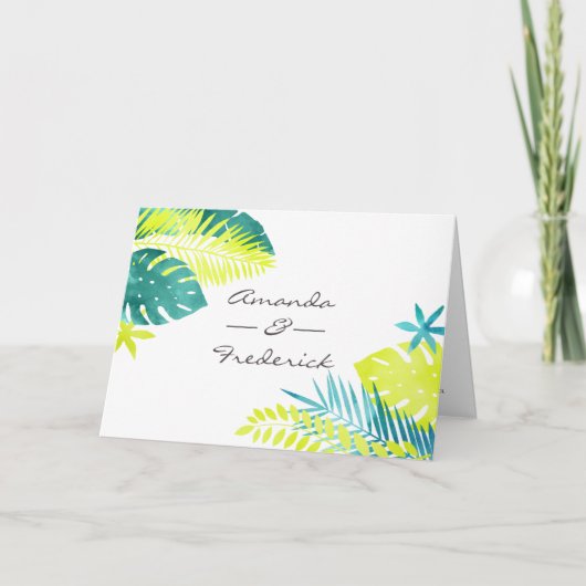 Programme Mariage turquoise et citron tropical (Devant)