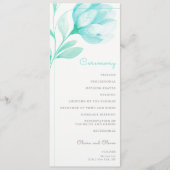 Programme Mariage turquoise Peonies (Devant)