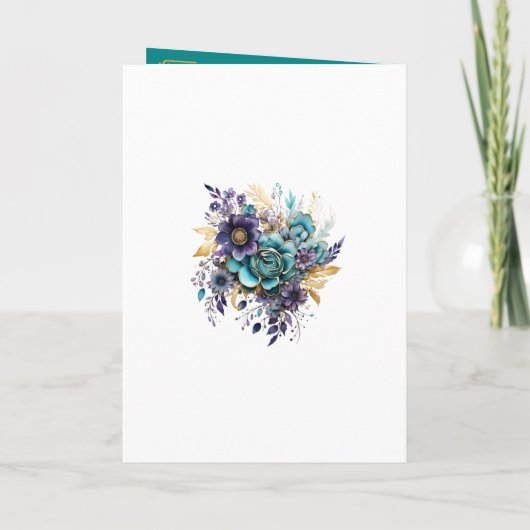 Programme Mariage turquoise, violet et or (Dos)