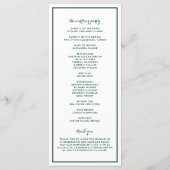 Programme Mariage Vert de la Forêt Manger Boire et être Mari (Dos)