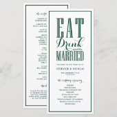 Programme Mariage Vert de la Forêt Manger Boire et être Mari (Devant / Derrière)
