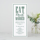 Programme Mariage Vert de la Forêt Manger Boire et être Mari (Debout devant)