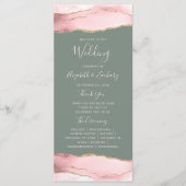 Programme Mariage vert de l'âge rose vif (Devant)