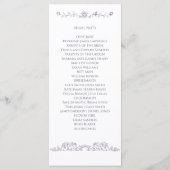 Programme Mariage Vintage Baroque Victorien prune (Dos)