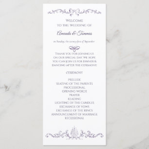 Programme Mariage Vintage Baroque Victorien prune