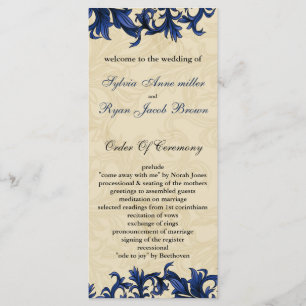 Programme Mariage Vintage de floraison de la marine