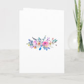 Programme Mariage Vintage Floral Rose Chaud (Dos)