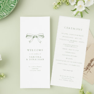 Programme Mariage Vintage minimaliste Sage