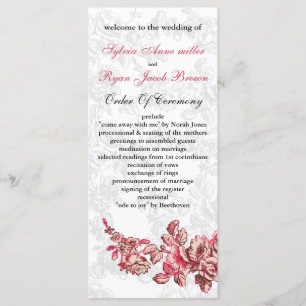 Programme Mariage Vintage rose chic