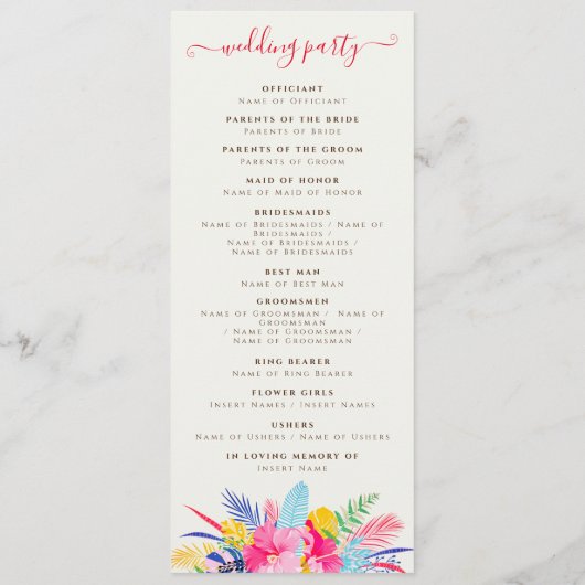 Programme Marine Blue Rose Wild Rain Forest Mariage À feuill (Dos)