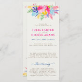 Programme Marine Blue Rose Wild Rain Forest Mariage À feuill (Devant / Derrière)