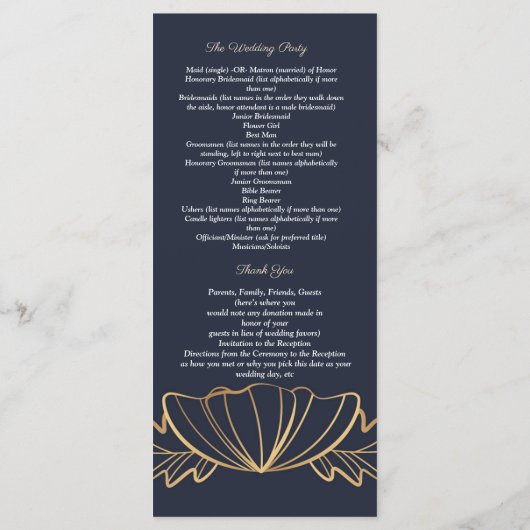 Programme Marine et fleurs dorées (Dos)