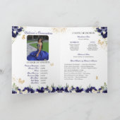 Programme Marine Royal Blue Floral Tiara Butterfly Quinceane (Intérieur)
