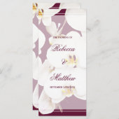 Programme Maroon Vin et mariage des orchidées blan (Devant / Derrière)