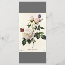 Marque-page gris d'art botanique vintage élégant