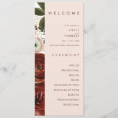 Programme Marsala Autumn Floral | Blush Wedding Program (Devant)