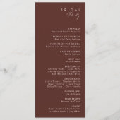 Programme Marsala Autumn Floral | Blush Wedding Program (Dos)