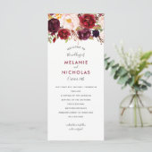 Programme Marsala Floral Wedding Program, 4163 (Debout devant)
