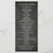 Programme Mason Jar String Lights Chalkboard Wedding Program (Dos)