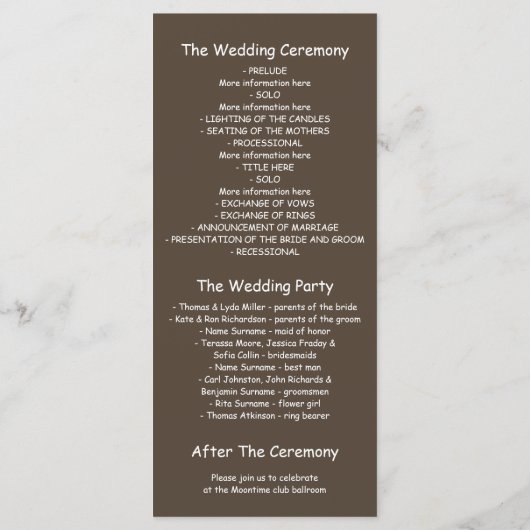 Programme Mason Jar String Lights Tree Blue Wedding Programm (Dos)