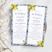 Programme Mediterranean Tile Wedding with Lemons