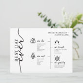 Programme Meilleure journée de mariage moderne élégant (Debout devant)