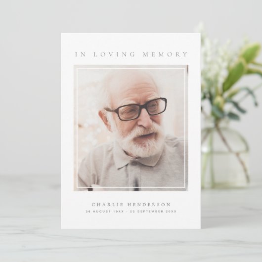 Programme Mémoire d'amour simple et moderne (Debout devant)