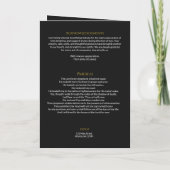 Programme Mémorial Bi-pliable à Ton Doré sur Fond  (Dos)