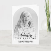 Programme Mémorial de deuil photo élégant (Devant)