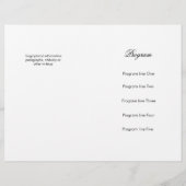 Programme mémorial de la vie (Dos)