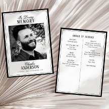 Programme mémorial de souvenir imprimé/numérique e