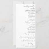 Programme Merry Little Wedding (Dos)