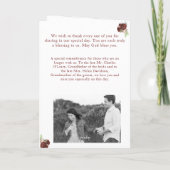 Programme Messe nuptiale du Rose de Bourgogne avec photo (Dos)