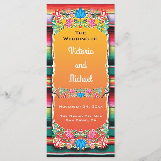 Programme mexicain de mariage de fêtes (Devant)