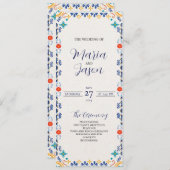 Programme Mexicaine Talavera Majolica Floral Mariage esthéti (Devant / Derrière)