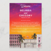 Programme Miami Beach Rainbow Row Wedding Itinerary (Devant)