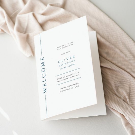 Programme Mini Barre Bleue Mitzvah Plier le livret de progra