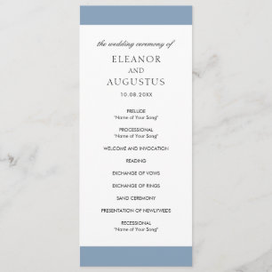 Programme Minimal classique simple élégant Dusty Mariage