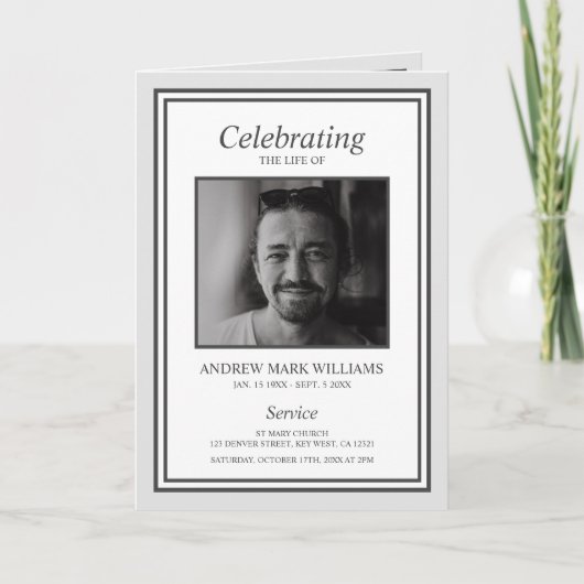 Programme minimal d'ordre funéraire du service pli (Devant)