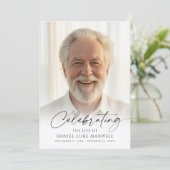 Programme Minimal Funeral Memorial Photo Celebration of Life (Debout devant)